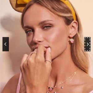 Kendra Scott x Disney Gold and Pink Minnie Earrings- Never Worn